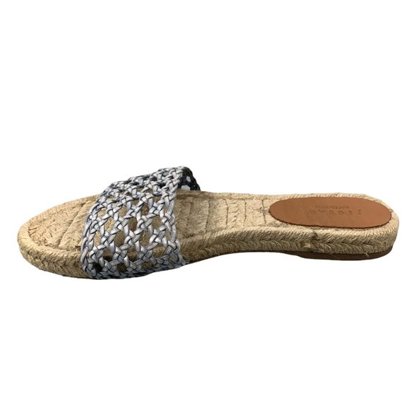 Women's Jigsaw Sila Woven Espadrille Slider Flat Sandals in Navy Size 40 / 9 - Picture 4 of 11